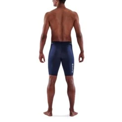 SKINS 1-Series Half Tights - Navy Blue -RunGear Elite skins compression 1 series men half tights navy blue 4 892447