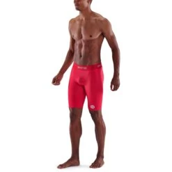 SKINS 1-Series Half Tights - Red -RunGear Elite skins compression 1 series men half tights red 4 941230