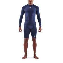 SKINS 1-Series Long Sleeve Top - Navy Blue -RunGear Elite skins compression 1 series men long sleeve top navy blue 1 892486