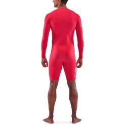 SKINS 1-Series Long Sleeve Top - Red -RunGear Elite skins compression 1 series men long sleeve top red 2 941235
