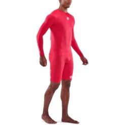 SKINS 1-Series Long Sleeve Top - Red -RunGear Elite skins compression 1 series men long sleeve top red 5 941238