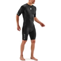 SKINS 1-Series Short Sleeve Top - Black 11 SKINS 1-Series Short Sleeve Top - Black -RunGear Elite skins compression 1 series short sleeve top black 7 1130821
