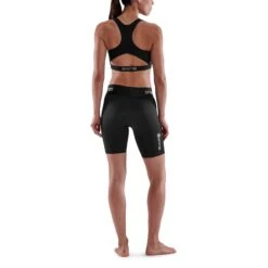 SKINS 1-Series Half Tights Women - Black -RunGear Elite skins compression 1 series women half tights black 5 892974