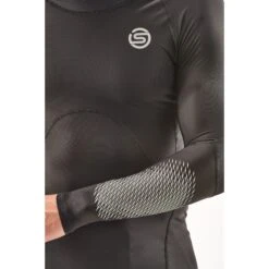 SKINS 3-Series 400 Long Sleeve Top - Black/Stars -RunGear Elite skins compression 3 series long sleeve top 400 black stars 3 1131623