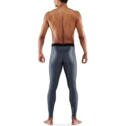 SKINS 3-Series Long Tights - Charcoal -RunGear Elite skins compression 3 series mens long tights charcoal 2 1067371