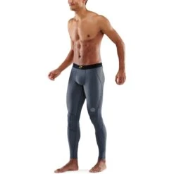 SKINS 3-Series Long Tights - Charcoal -RunGear Elite skins compression 3 series mens long tights charcoal 5 1067374