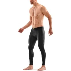 SKINS 3-Series Recovery Long Tights - Black/Graphite -RunGear Elite skins compression 3 series recovery long tights black graphite 4 1131411