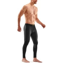 SKINS 3-Series Recovery Long Tights - Black/Graphite -RunGear Elite skins compression 3 series recovery long tights black graphite 5 1131412