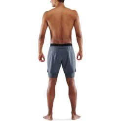 SKINS 3-Series Superpose Fitness Shorts 2 In 1 - Charcoal 14 SKINS 3-Series Superpose Fitness Shorts 2 In 1 - Charcoal -RunGear Elite skins compression 3 series superpose mens shorts charcoal 1 1067419
