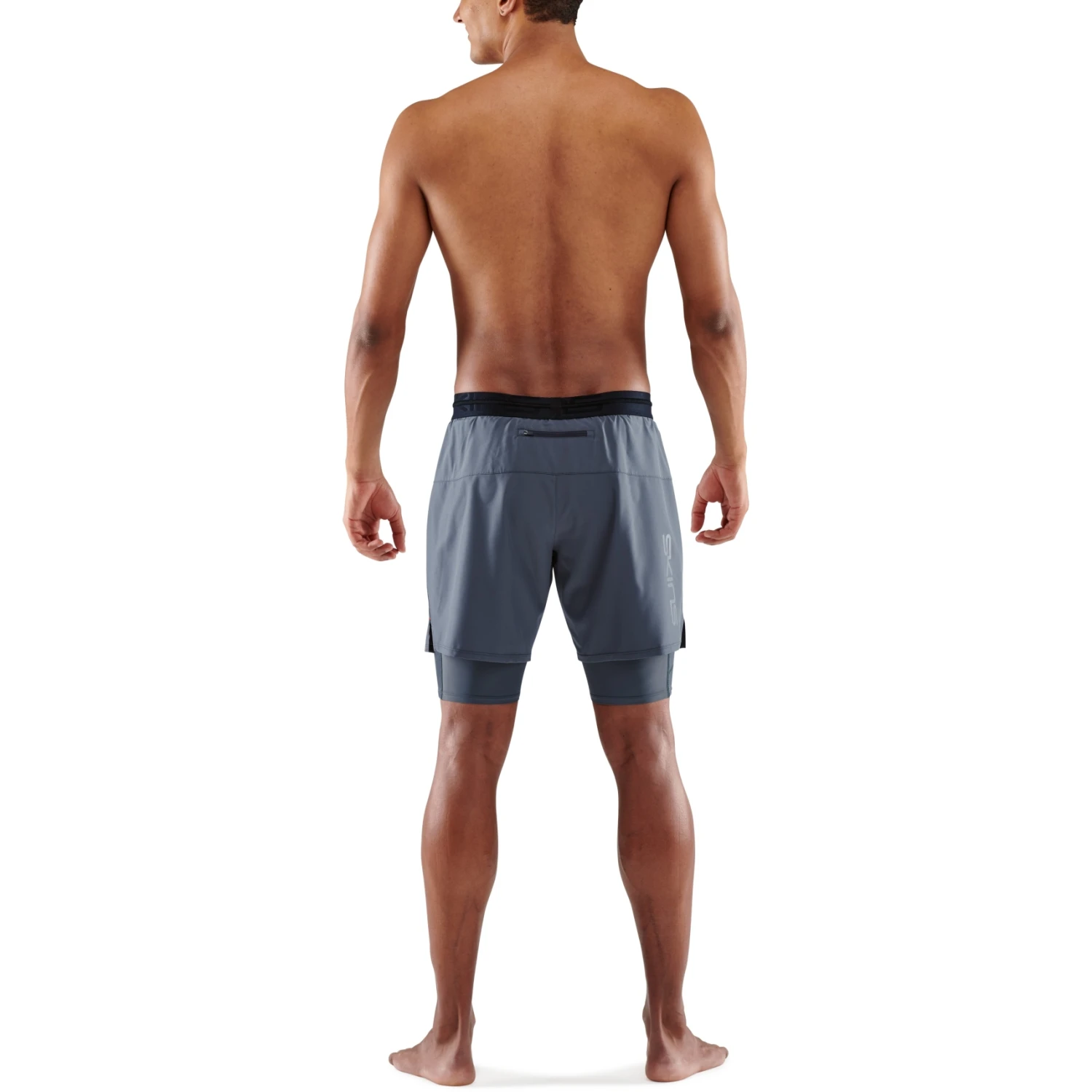 SKINS 3-Series Superpose Fitness Shorts 2 In 1 - Charcoal 7 SKINS 3-Series Superpose Fitness Shorts 2 In 1 - Charcoal - Image 7