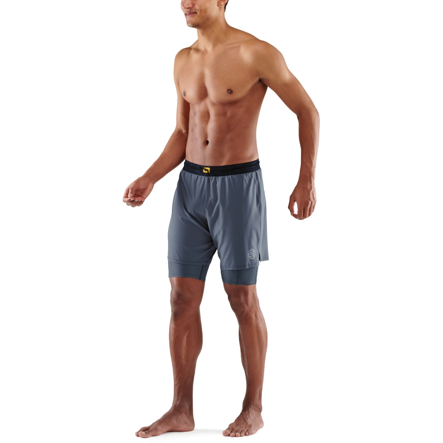SKINS 3-Series Superpose Fitness Shorts 2 In 1 - Charcoal 6 SKINS 3-Series Superpose Fitness Shorts 2 In 1 - Charcoal - Image 6