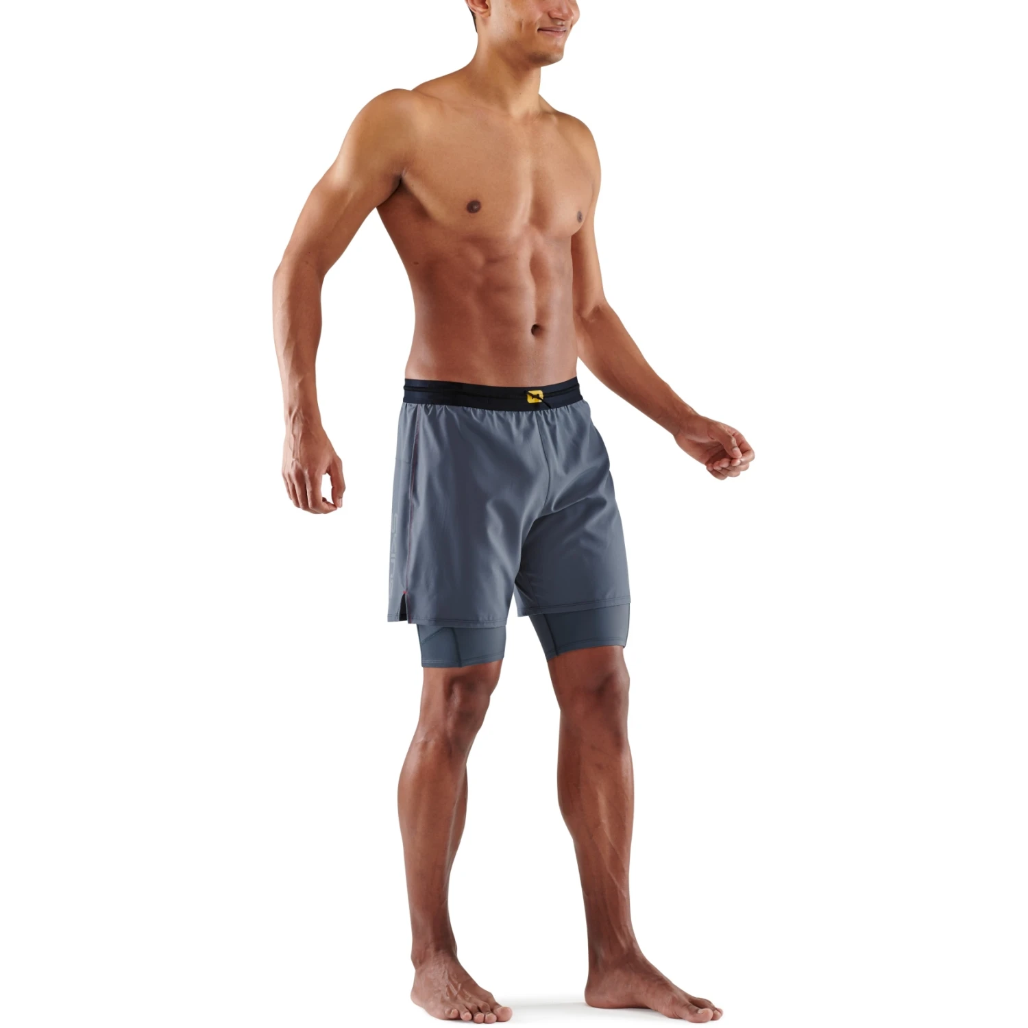 SKINS 3-Series Superpose Fitness Shorts 2 In 1 - Charcoal 5 SKINS 3-Series Superpose Fitness Shorts 2 In 1 - Charcoal - Image 5