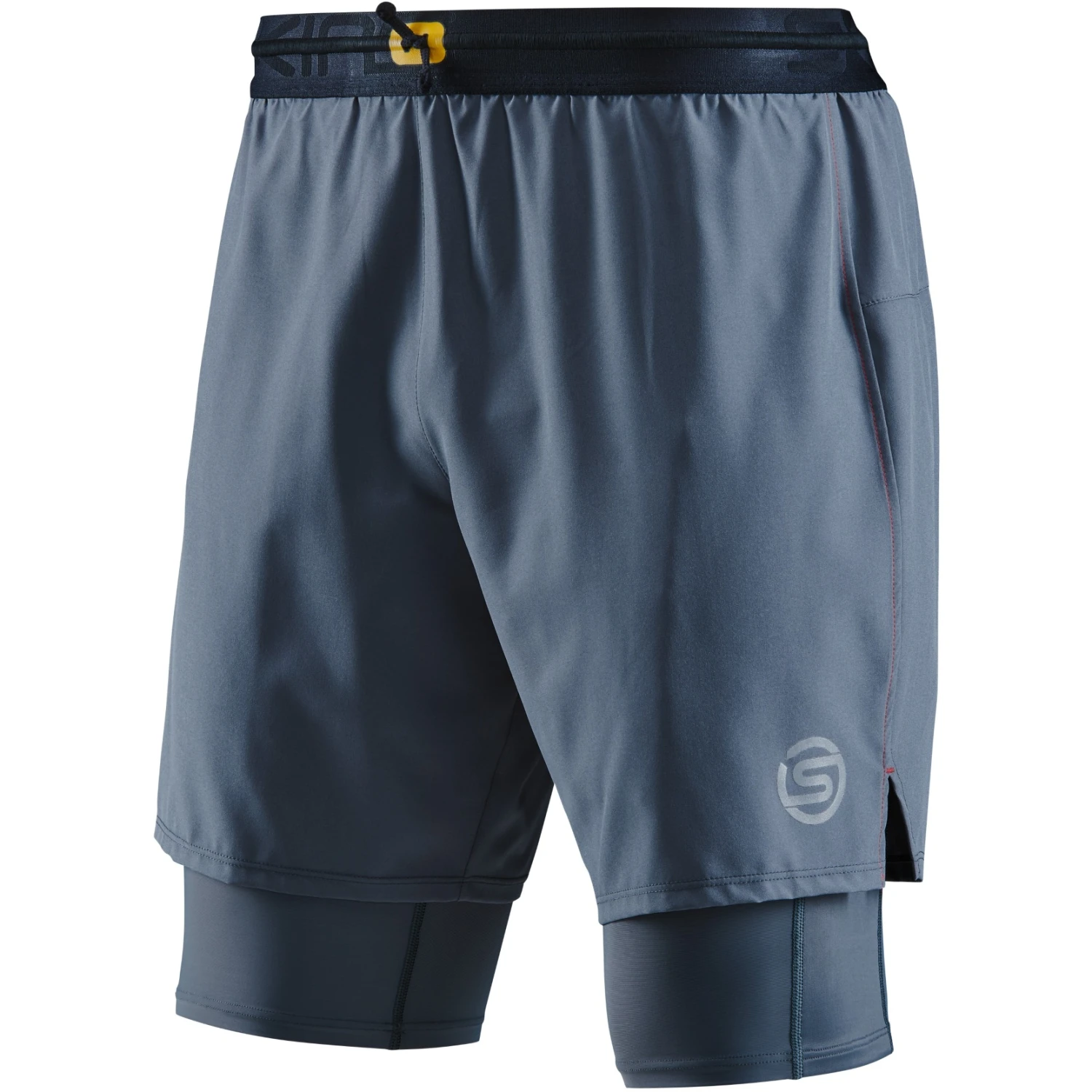SKINS 3-Series Superpose Fitness Shorts 2 In 1 - Charcoal 3 SKINS 3-Series Superpose Fitness Shorts 2 In 1 - Charcoal - Image 3