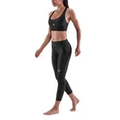 SKINS Compression Women's 3-Series Long Tights - Black -RunGear Elite skins compression 3 series women 7 8 long tights black 3 893390