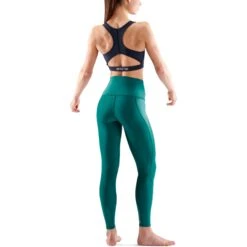 SKINS Compression 3-Series Women's Skyscraper Tights - Lt Teal -RunGear Elite skins compression 3 series women skyscraper tights lt teal 3 1232302