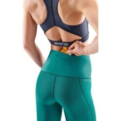 SKINS Compression 3-Series Women's Skyscraper Tights - Lt Teal -RunGear Elite skins compression 3 series women skyscraper tights lt teal 4 1232303