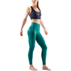 SKINS Compression 3-Series Women's Skyscraper Tights - Lt Teal -RunGear Elite skins compression 3 series women skyscraper tights lt teal 7 1232306