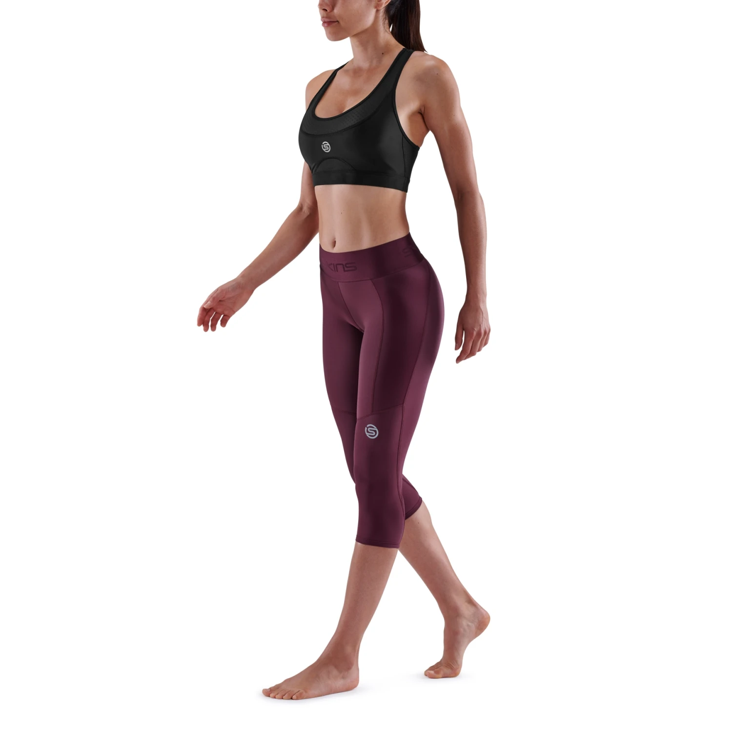 SKINS Compression 3-Series Thermal 3/4 Tights Women - Burgundy 4 SKINS Compression 3-Series Thermal 3/4 Tights Women - Burgundy - Image 4