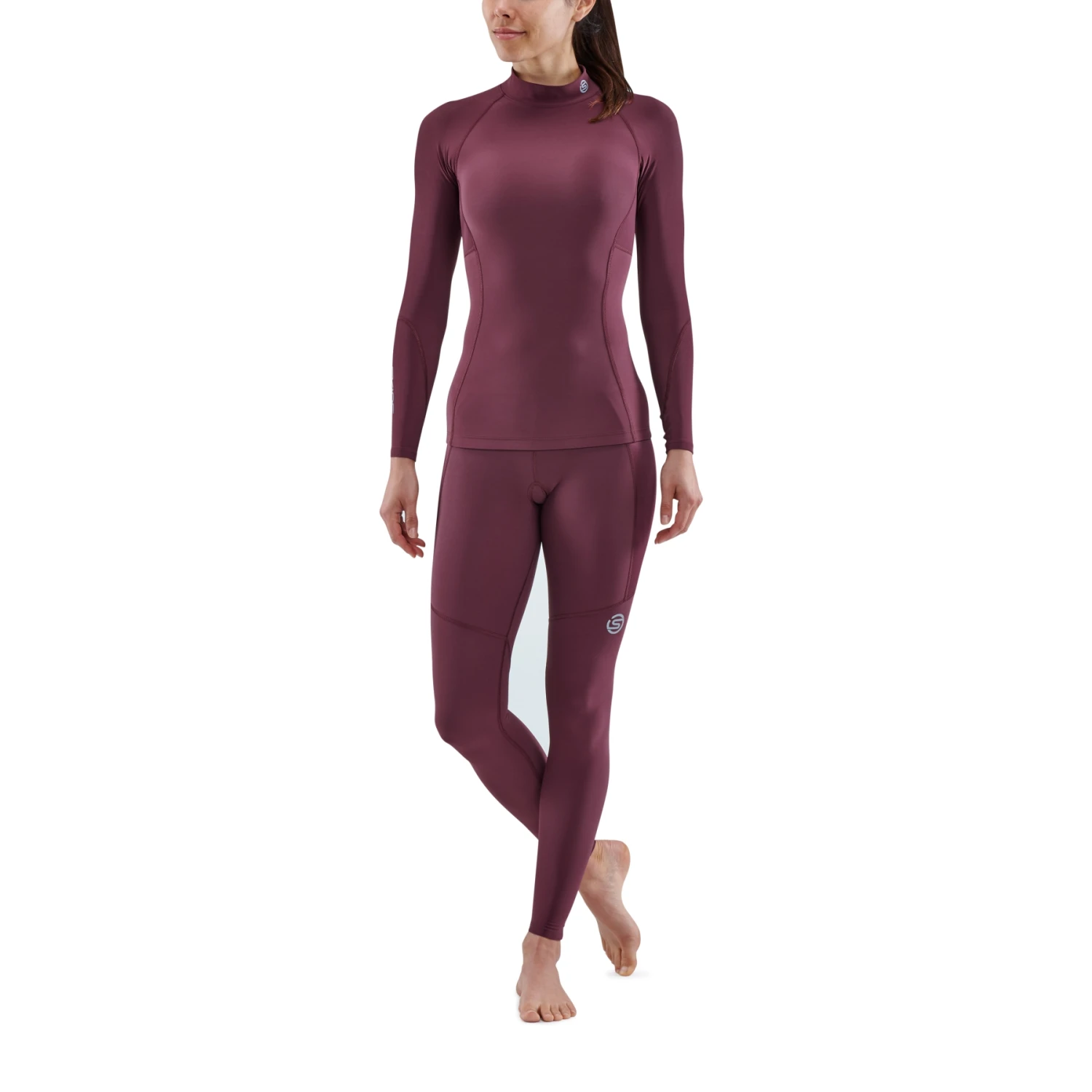 SKINS Compression 3-Series Thermal Longsleeve Shirt Women - Burgundy 3 SKINS Compression 3-Series Thermal Longsleeve Shirt Women - Burgundy - Image 3