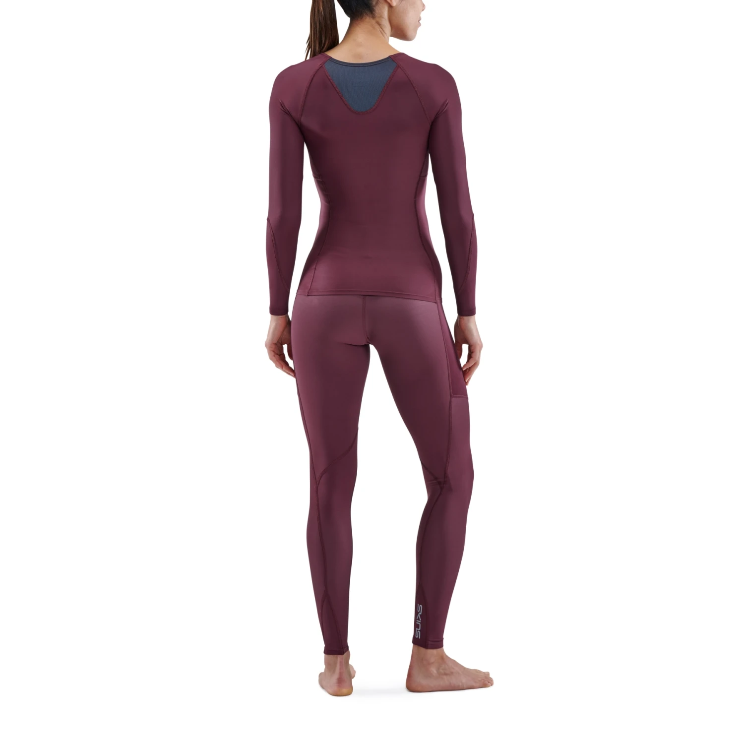 SKINS Compression 3-Series Longsleeve Shirt Women - Burgundy 5 SKINS Compression 3-Series Longsleeve Shirt Women - Burgundy - Image 5