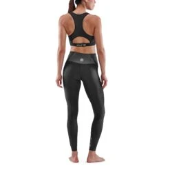 SKINS 3-Series Women's T&R Long Tights - Black -RunGear Elite skins compression 3 series women tr long tights black 5 893604