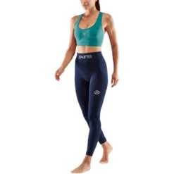 SKINS Compression Women's 3-Series Seamless Long Tights - Navy Blue -RunGear Elite skins compression 3 series womens seamless long tights navy blue 6 1068050