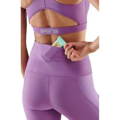 SKINS Compression 3-Series Skyscraper Long Tights Women - Amethyst -RunGear Elite skins compression 3 series womens skyscraper long tights amethyst 2 1068076