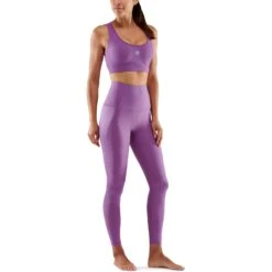 SKINS Compression 3-Series Skyscraper Long Tights Women - Amethyst -RunGear Elite skins compression 3 series womens skyscraper long tights amethyst 4 1068078