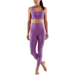 SKINS Compression 3-Series Skyscraper Long Tights Women - Amethyst -RunGear Elite skins compression 3 series womens skyscraper long tights amethyst 6 1068080