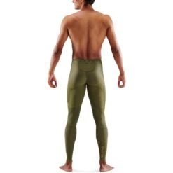 SKINS Compression 5-Series Long Tights - Khaki -RunGear Elite skins compression 5 series long tights khaki 3 1232349