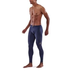 SKINS 5-Series Long Tights - Navy Blue -RunGear Elite skins compression 5 series men long tights navy blue 3 893667