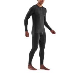 SKINS 5-Series Top Long Sleeve - Black -RunGear Elite skins compression 5 series men top long sleeve black 4 893688