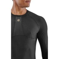 SKINS 5-Series Top Long Sleeve - Black -RunGear Elite skins compression 5 series men top long sleeve black 5 893689
