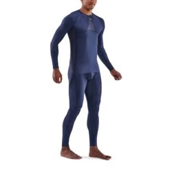 SKINS 5-Series Top Long Sleeve - Navy Blue -RunGear Elite skins compression 5 series men top long sleeve navy blue 4 893705