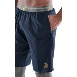 SKINS Compression 5-Series T&R Long Tights - Battleship -RunGear Elite skins compression 5 series mens tur long tights battleship 5 1068310