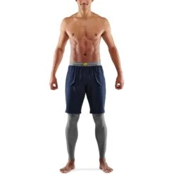 SKINS Compression 5-Series T&R Long Tights - Battleship -RunGear Elite skins compression 5 series mens tur long tights battleship 6 1068311