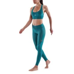 SKINS Compression 5-Series 7/8 Long Tights Women - Teal -RunGear Elite skins compression 5 series women long tights teal 3 894012