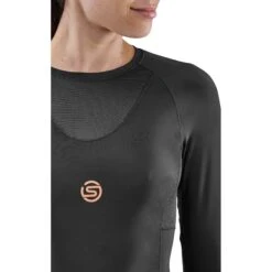 SKINS 5-Series Women's Long Sleeve Top - Black 11 SKINS 5-Series Women's Long Sleeve Top - Black -RunGear Elite skins compression 5 series women top long sleeve black 5 894135