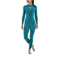 SKINS Compression 5-Series Longsleeve Shirt Women - Teal 9 SKINS Compression 5-Series Longsleeve Shirt Women - Teal -RunGear Elite skins compression 5 series women top long sleeve teal 2 894144