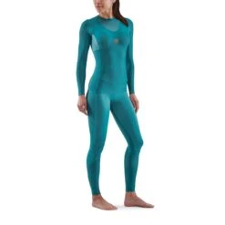 SKINS Compression 5-Series Longsleeve Shirt Women - Teal 11 SKINS Compression 5-Series Longsleeve Shirt Women - Teal -RunGear Elite skins compression 5 series women top long sleeve teal 4 894146