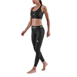 SKINS 1-Series 7/8 Long Tights Women - Black -RunGear Elite skins compression women 1 series 7 8 long tights black 3 893084