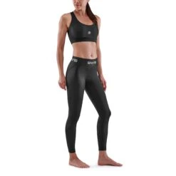 SKINS 1-Series 7/8 Long Tights Women - Black -RunGear Elite skins compression women 1 series 7 8 long tights black 4 893085