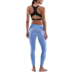 SKINS 1-Series 7/8 Long Tights Women - Sky Blue -RunGear Elite skins compression women 1 series 7 8 long tights sky blue 4 893090