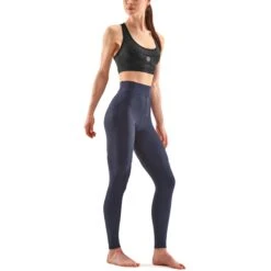 SKINS 3-Series Women's Soft Long Tights - Navy Blue 11 SKINS 3-Series Women's Soft Long Tights - Navy Blue -RunGear Elite skins compression women 3 series soft long tights navy blue 4 1131509
