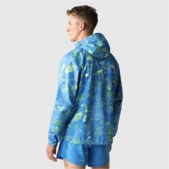 The North Face Higher Run Jacket Men - Super Sonic Blue Valley Floor Print -RunGear Elite the north face mens higher run jacket super sonic blue valley floor print 5 1395207
