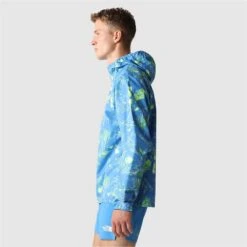 The North Face Higher Run Jacket Men - Super Sonic Blue Valley Floor Print -RunGear Elite the north face mens higher run jacket super sonic blue valley floor print 6 1395209
