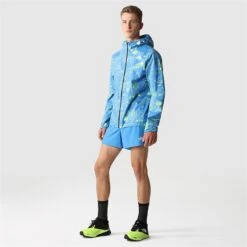 The North Face Higher Run Jacket Men - Super Sonic Blue Valley Floor Print -RunGear Elite the north face mens higher run jacket super sonic blue valley floor print 7 1395211