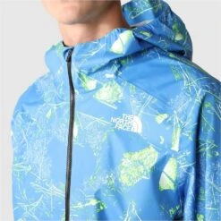 The North Face Higher Run Jacket Men - Super Sonic Blue Valley Floor Print -RunGear Elite the north face mens higher run jacket super sonic blue valley floor print 9 1395213