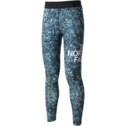 The North Face Flex Mid Rise Tight Women 3YV9 - Beta Blue Lichen Print -RunGear Elite the north face womens flex mid rise tight beta blue lichen print 1 1170280