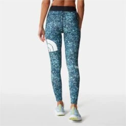 The North Face Flex Mid Rise Tight Women 3YV9 - Beta Blue Lichen Print -RunGear Elite the north face womens flex mid rise tight beta blue lichen print 6 1170285